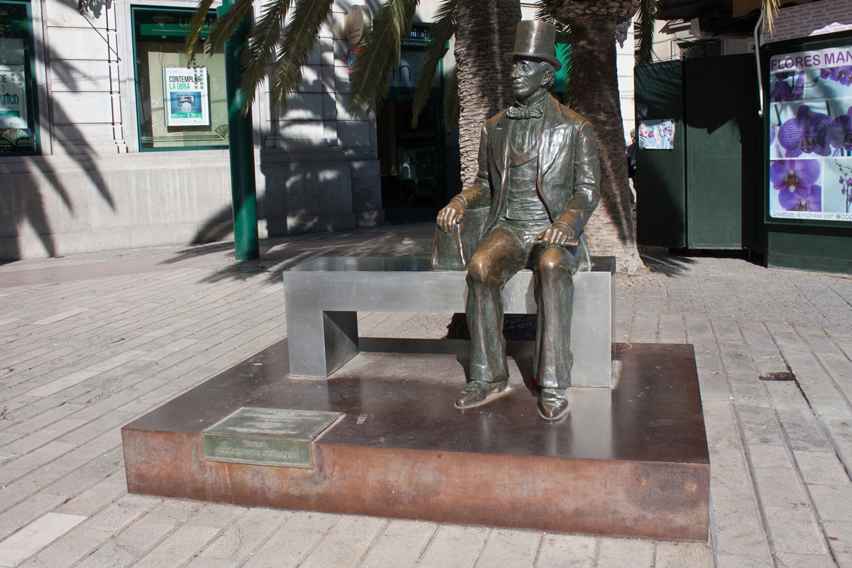 Monumento a Hans Christian Andersen en Málaga
